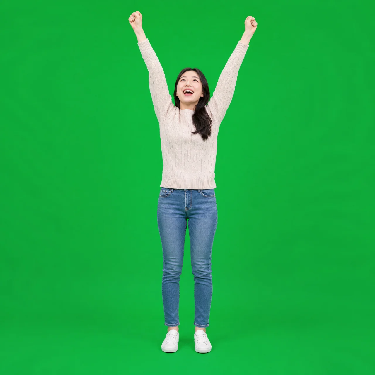 리액션 스톡 · 환호 (그린스크린 1:1)