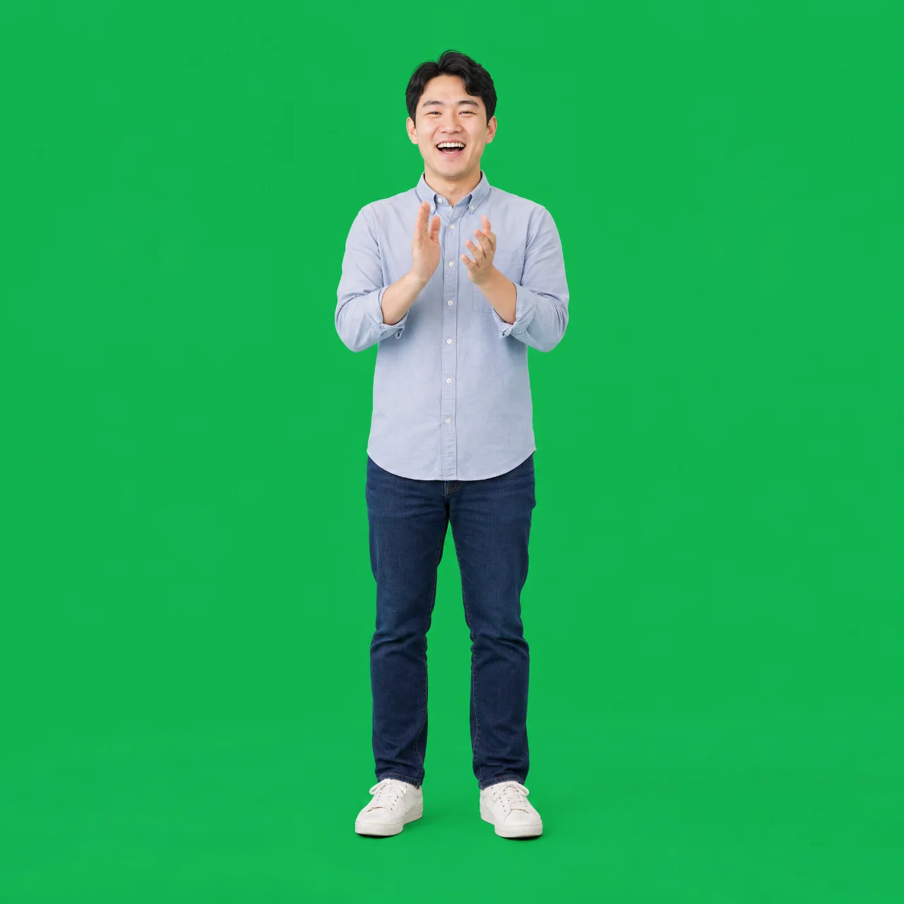 리액션 스톡 · 박수 (그린스크린 1:1)