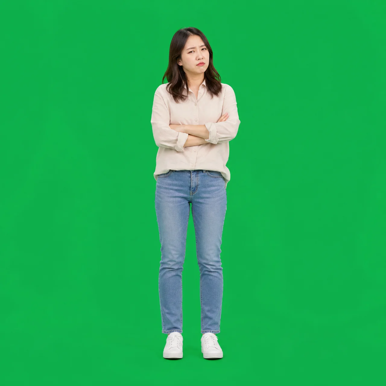 리액션 스톡 · 의심 (그린스크린 1:1)