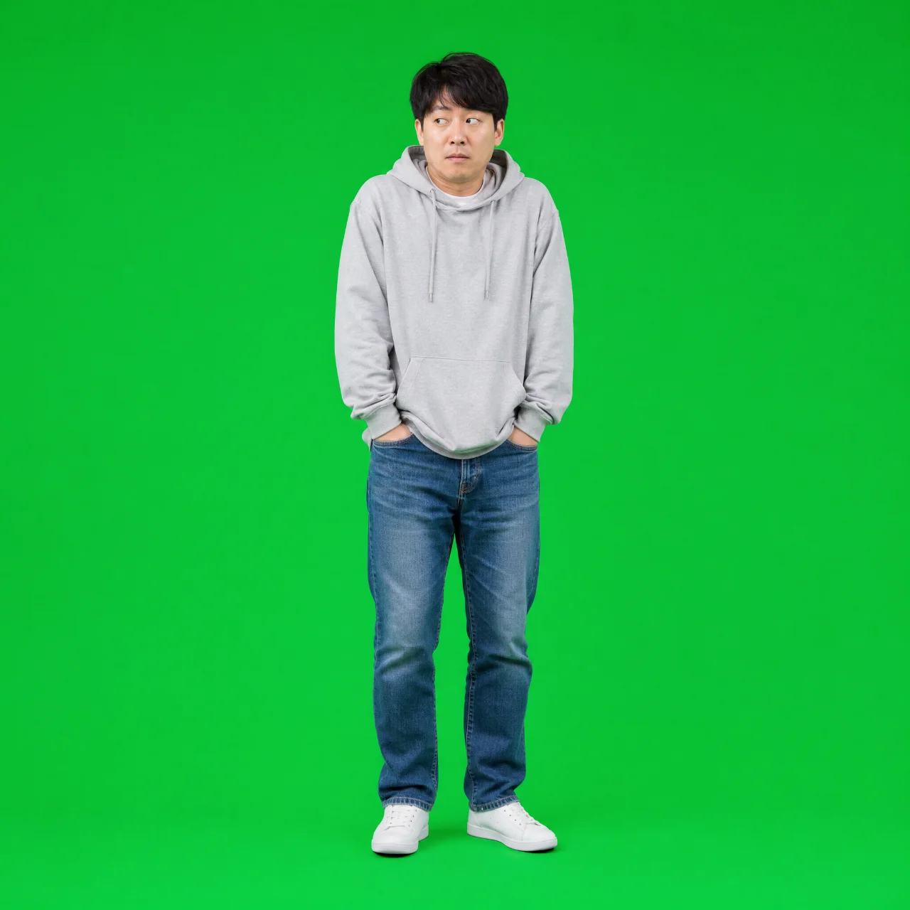 리액션 스톡 · 눈치보기 (그린스크린 1:1)