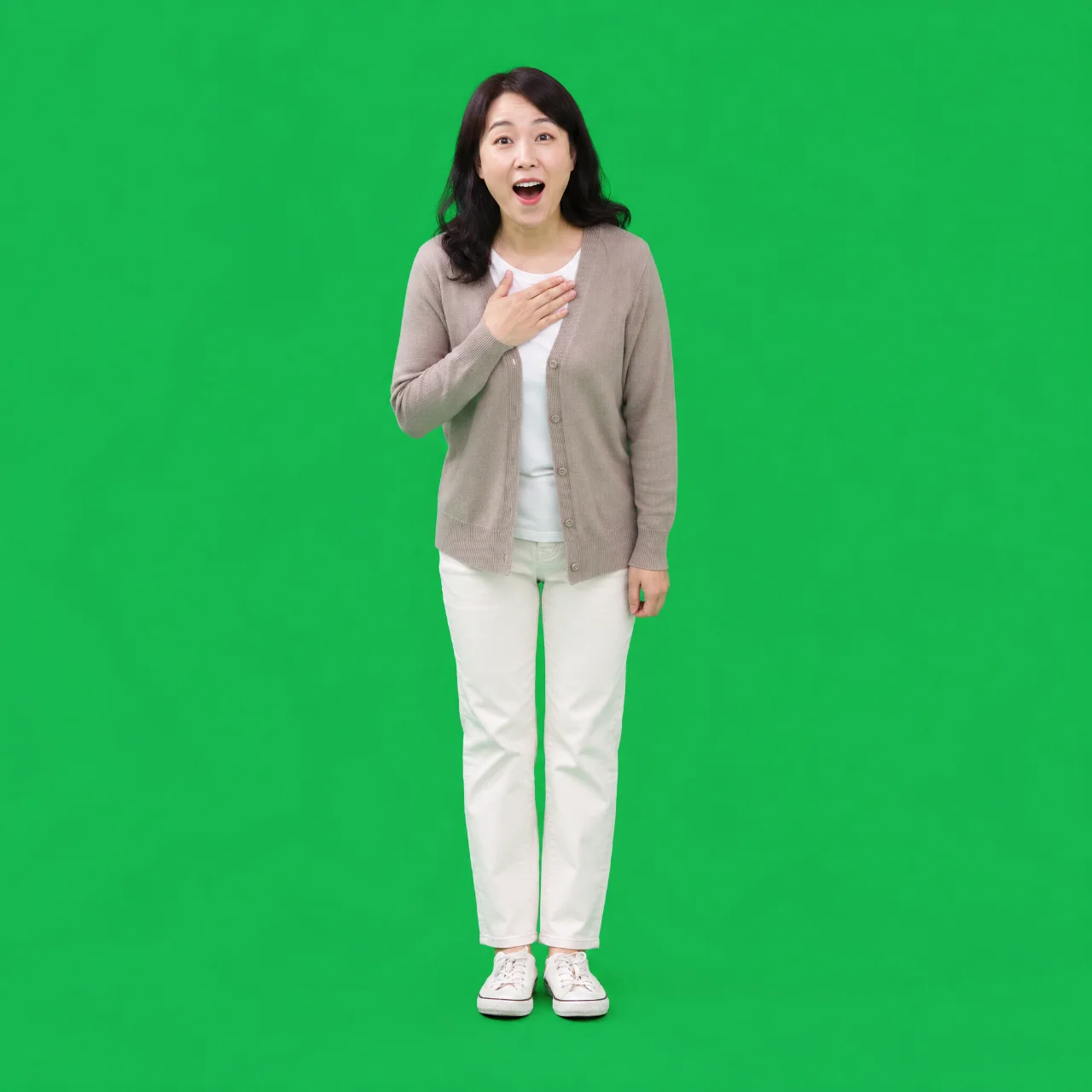리액션 스톡 · 감탄 (그린스크린 1:1)