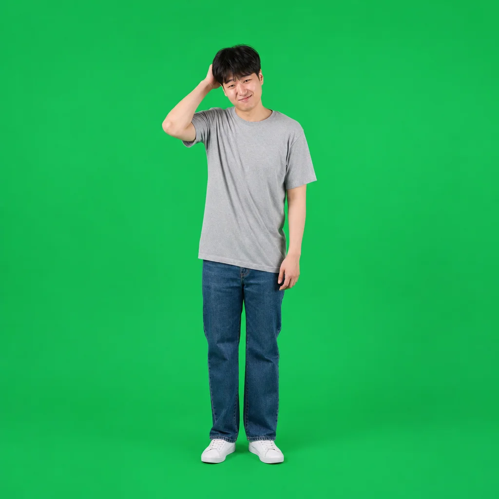 리액션 스톡 · 민망함 (그린스크린 1:1)