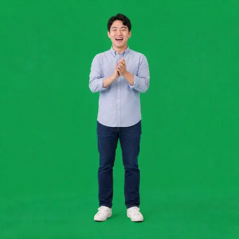 리액션 영상 · 박수 (그린스크린 5초)