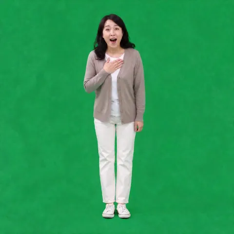 리액션 영상 · 감탄 (그린스크린 5초)